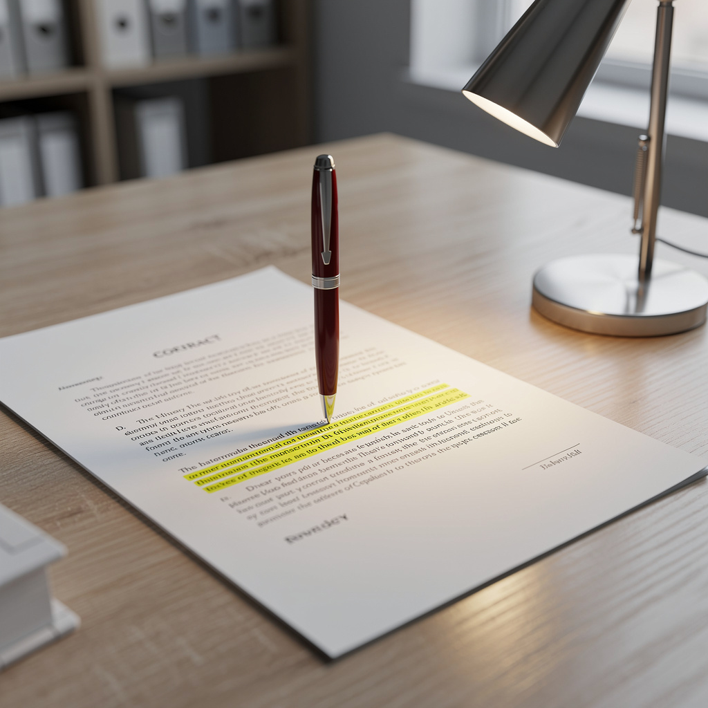 Legal documents and analytical charts on a mahogany desk