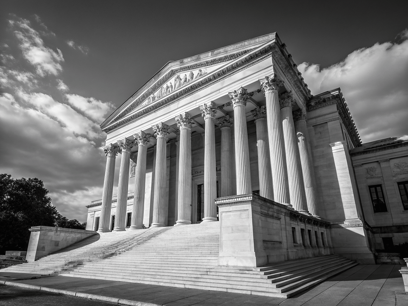 Stately Maryland architecture representing legal authority